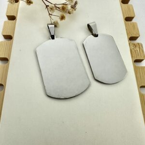 Dije placa militar plateado