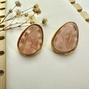 Piedra rosa ovalado