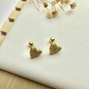 Topito corazón zircón con protección