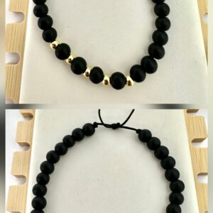 Pulsera Piedra Negra (balines)