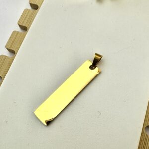DIJE RECTANGULAR DORADO