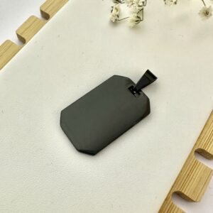 DIJE PLACA MILITAR NEGRO 20MM