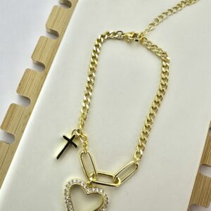 CADENA CON CORAZON ALARGADO (Cadena)